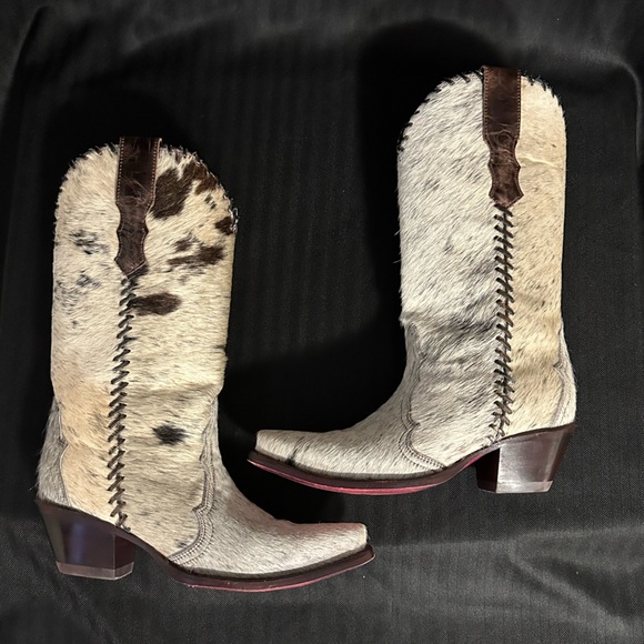 🐴Donald J. Pliner hair on hide leather cowboy boots unique 25th anniversary🐴 - Picture 9 of 10